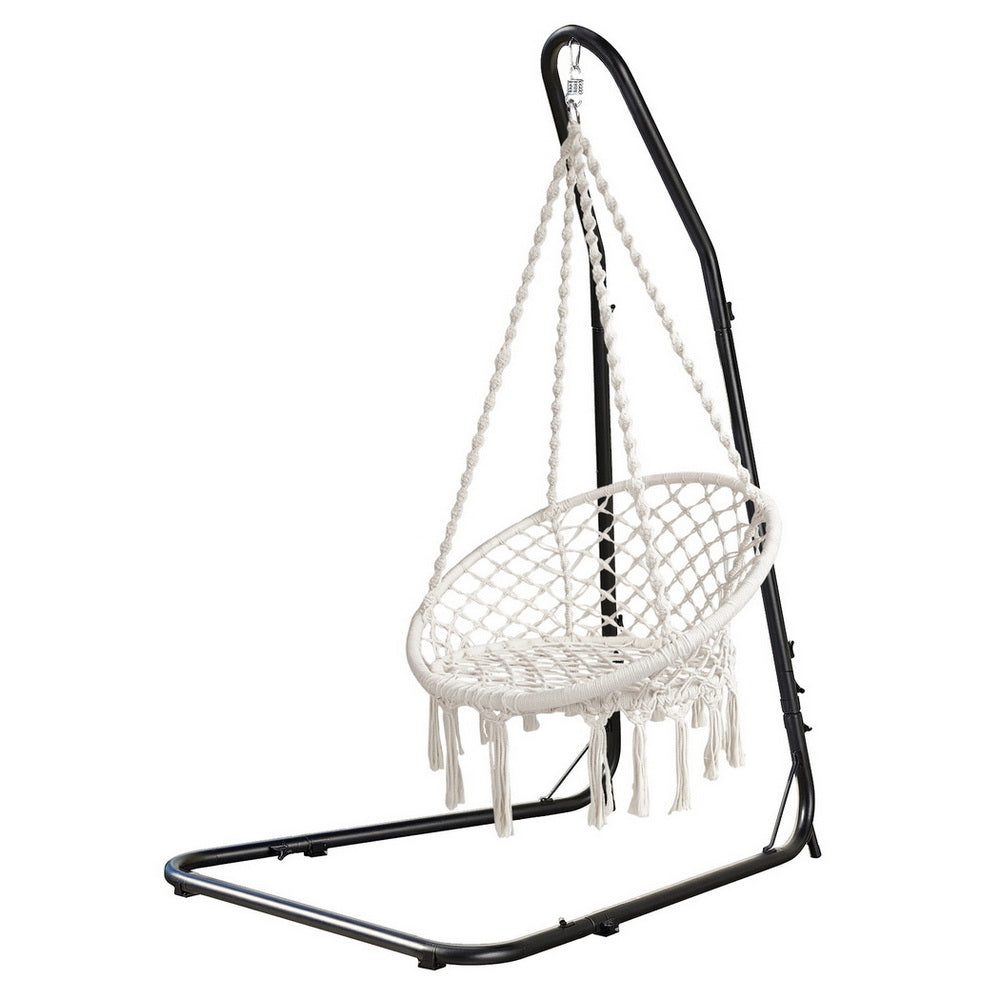 Hammocks & Accessories: Gardeon Hammock Hanging Chair with Steel Stand