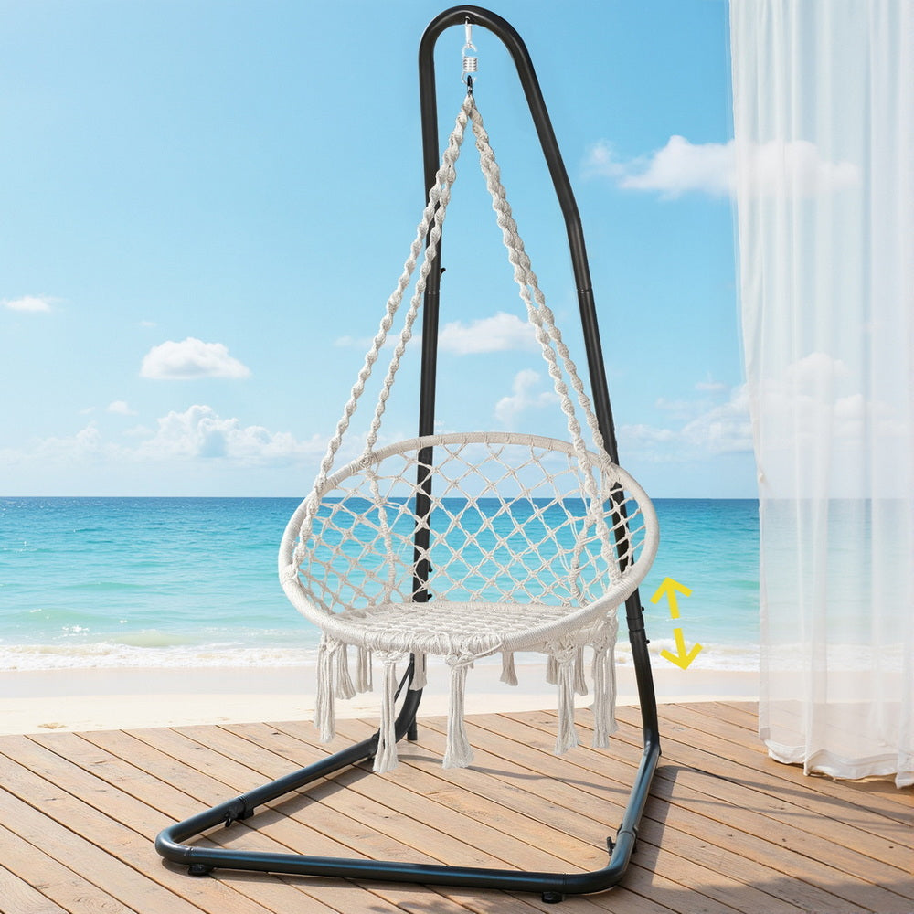 Hammocks & Accessories: Gardeon Hammock Hanging Chair with Steel Stand