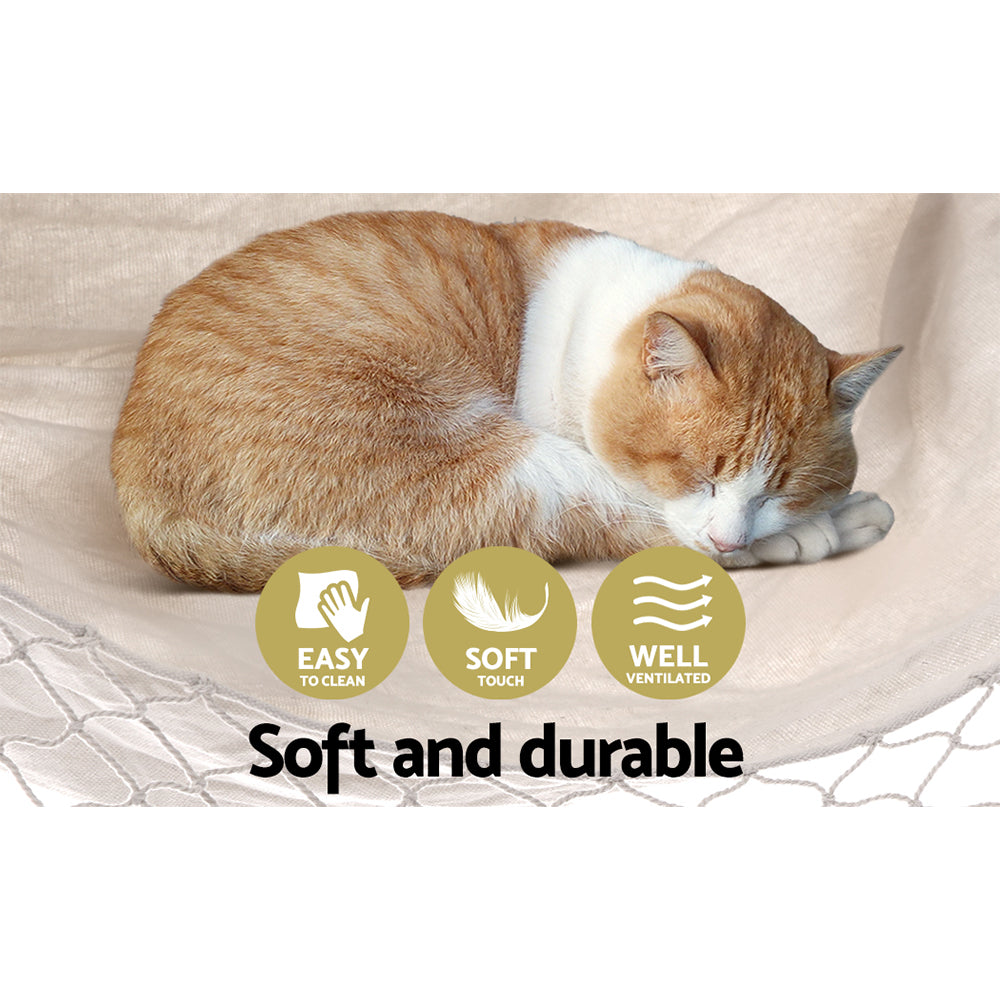 Hammocks & Accessories: Gardeon Hanging Hammock Chair Outdoor Swing Hammocks Tassel Cream