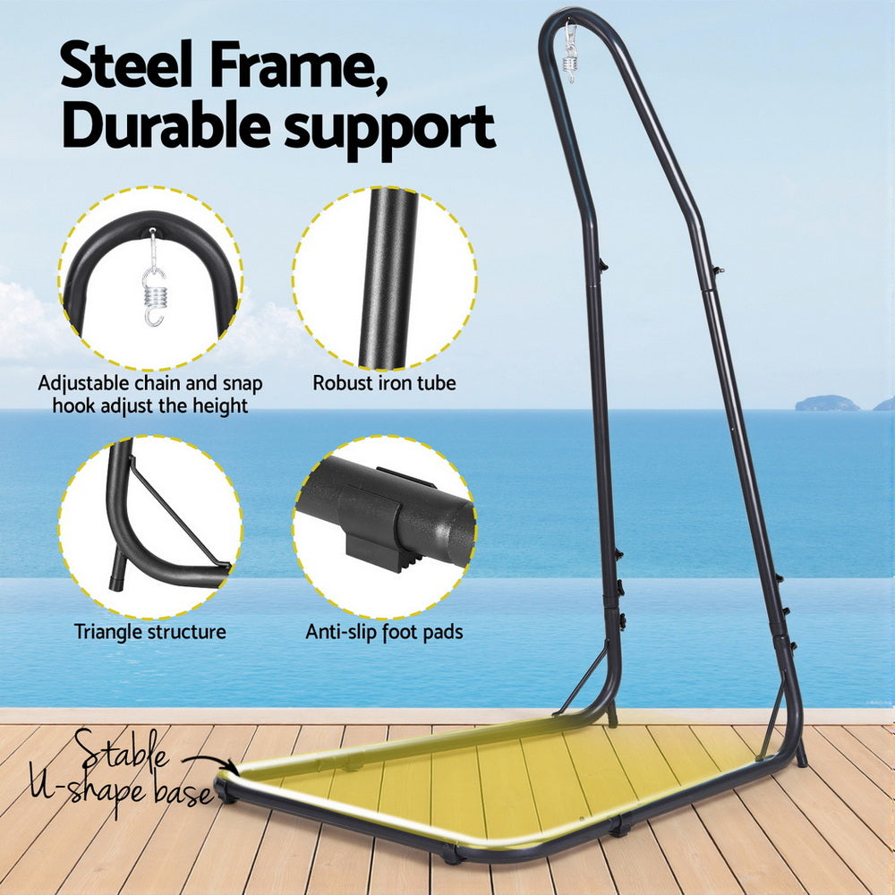 Hammocks & Accessories: Gardeon Hammock Hanging Chair with Steel Stand