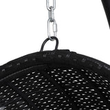 Outdoor Chairs: Gardeon Outdoor Egg Swing Chair Wicker Furniture Pod Stand Armrest Black