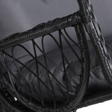 Outdoor Chairs: Gardeon Outdoor Egg Swing Chair Wicker Furniture Pod Stand Armrest Black