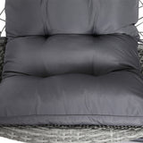 Outdoor Chairs: Gardeon Outdoor Egg Swing Chair Wicker Furniture Pod Stand Armrest Light Grey