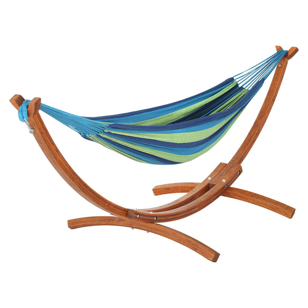 Hammocks & Accessories: Gardeon Hammock Bed Outdoor Camping Timber Hammock Wooden Stand