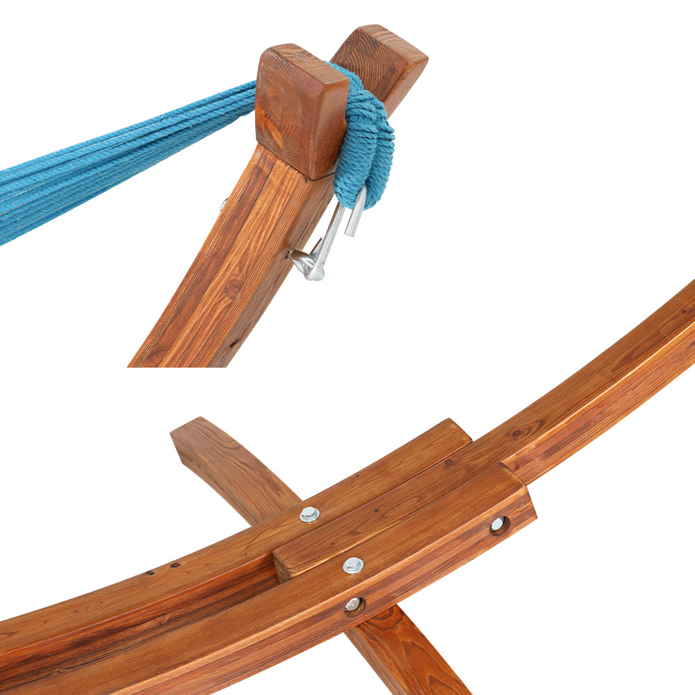Hammocks & Accessories: Gardeon Hammock Bed Outdoor Camping Timber Hammock Wooden Stand