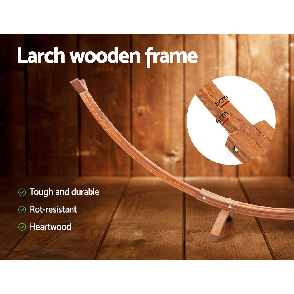 Hammocks & Accessories: Gardeon Hammock Bed Outdoor Camping Timber Hammock Wooden Stand