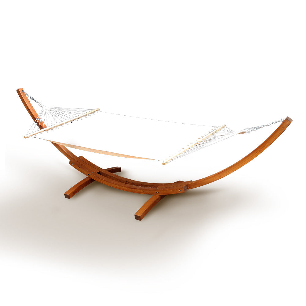 Hammocks & Accessories: Gardeon Hammock Bed Outdoor Camping Garden Timber Hammock with Stand
