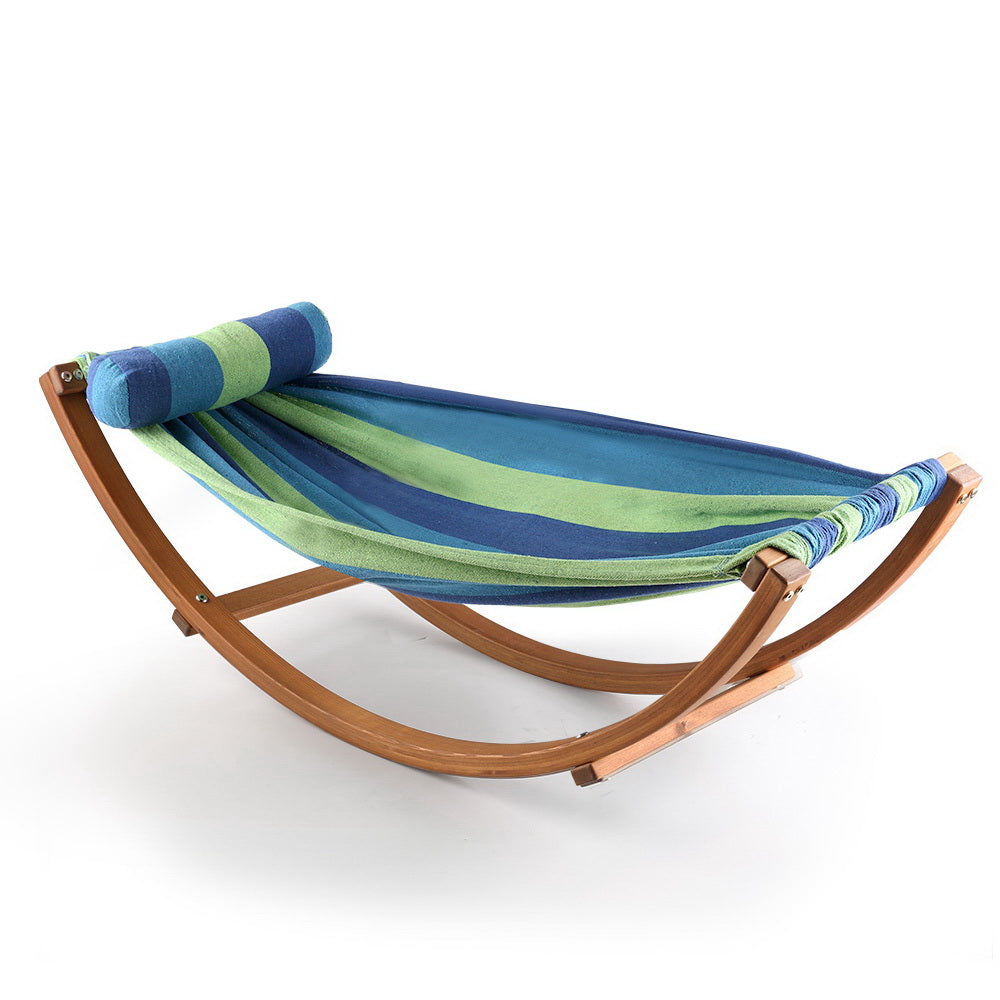 Hammocks & Accessories: Gardeon Hammock Bed Outdoor Camping Kids Timber Hammock Rocking