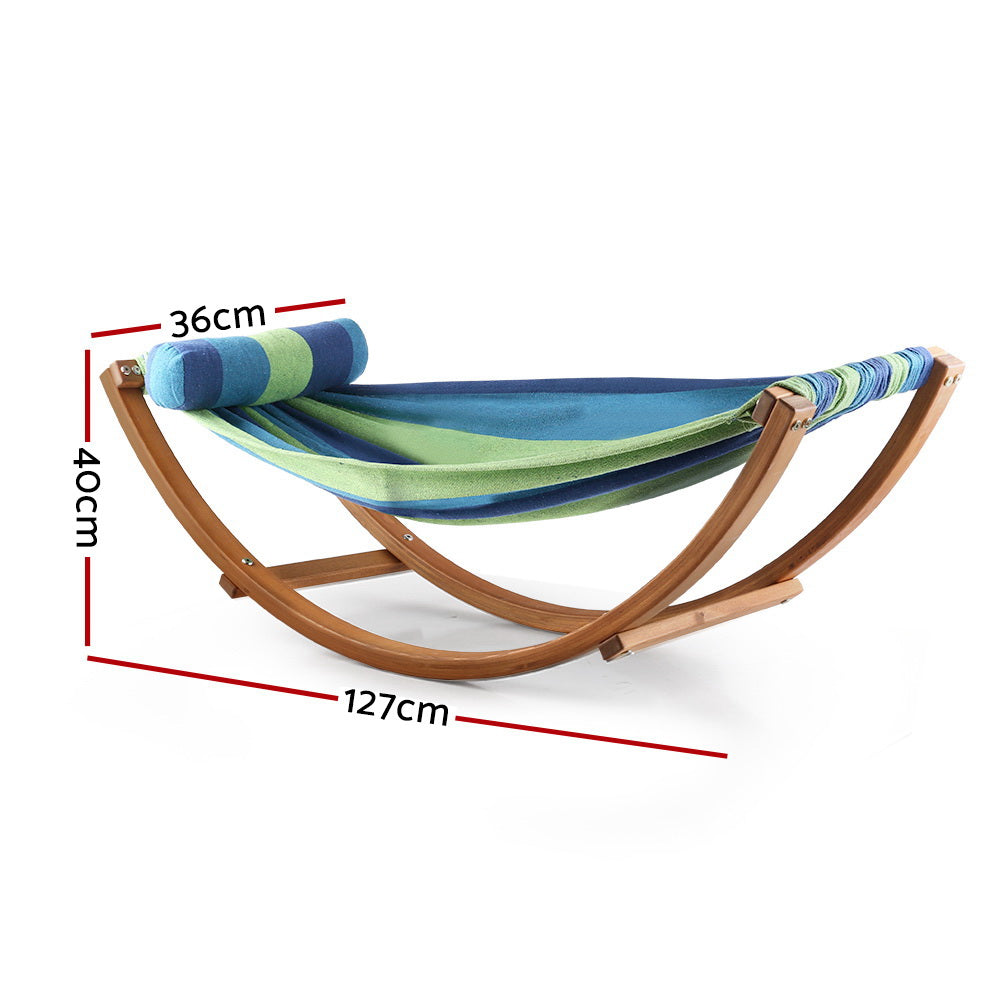 Hammocks & Accessories: Gardeon Hammock Bed Outdoor Camping Kids Timber Hammock Rocking