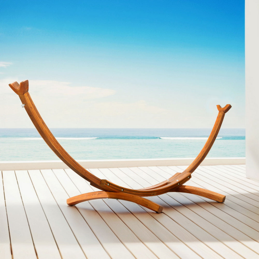 Hammocks & Accessories: Gardeon Hammock Bed Stand Larch Wood 315cm Length