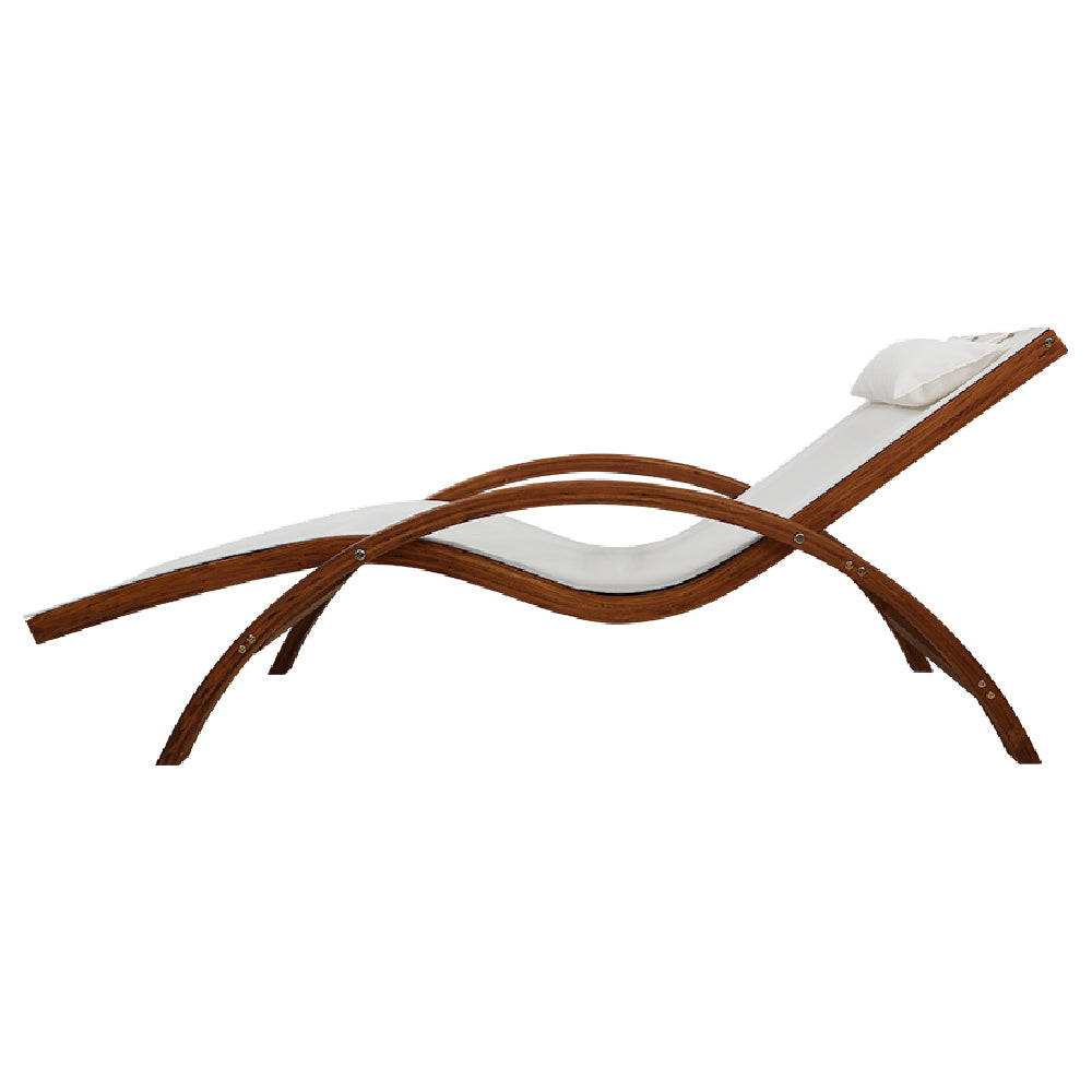 Outdoor Chairs: Gardeon Sun Lounge Outdoor Furniture Timber Armchair Wooden Stand