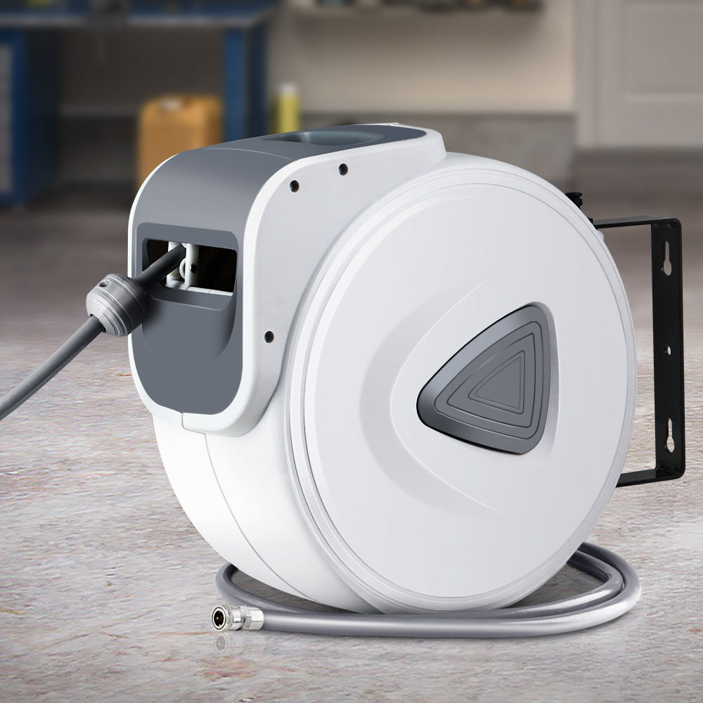 Air Compressors Accessories: Giantz Air Hose Reel 10m Retractable Rewind Swivel Wall Mount Compressor Garage