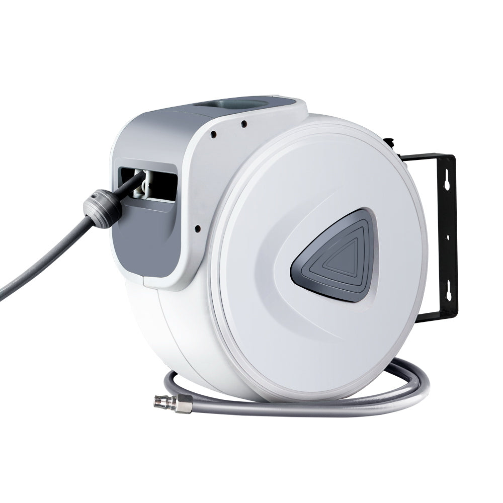 Air Compressors Accessories: Giantz Air Hose Reel 20m Retractable Rewind Swivel Wall Mount Compressor Garage