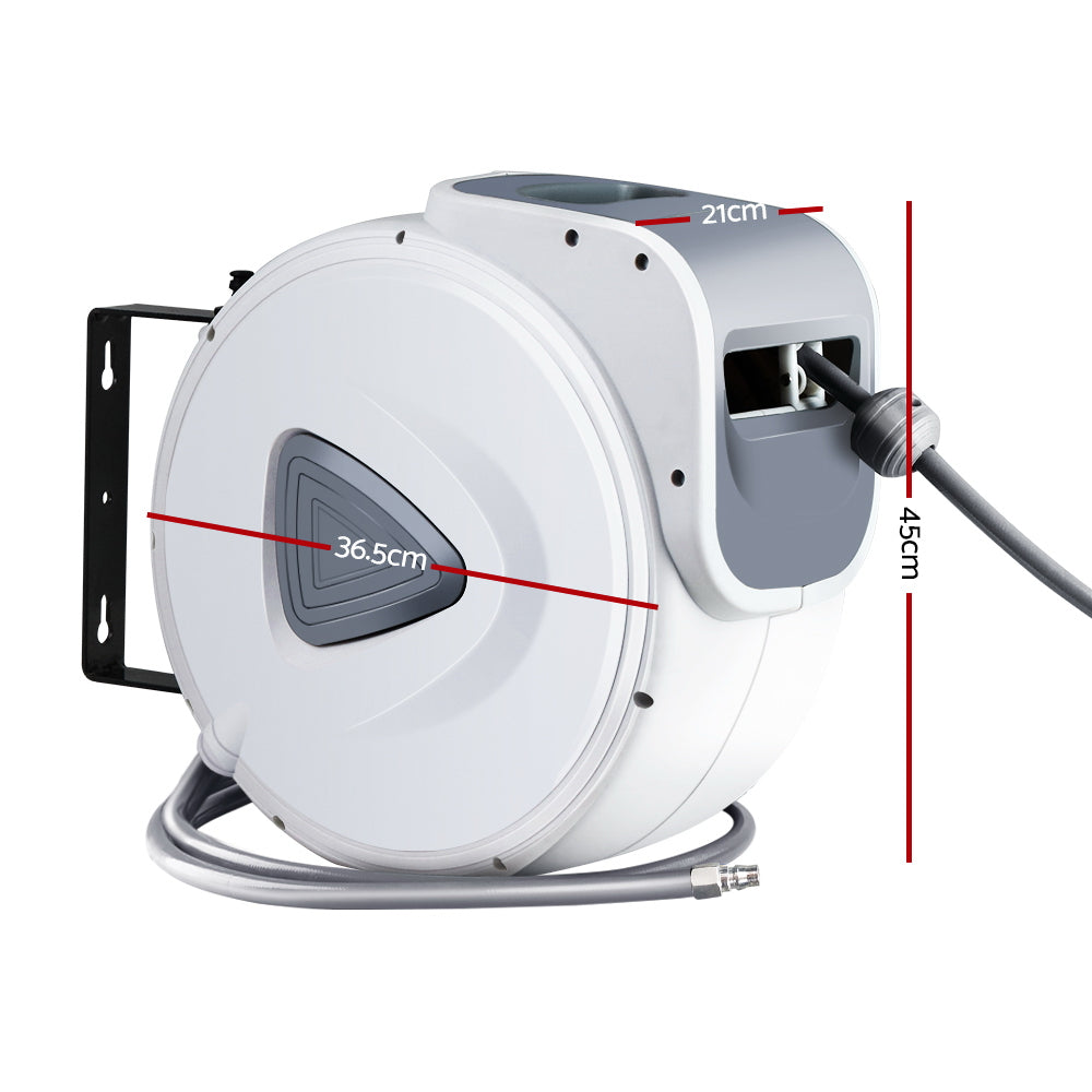Air Compressors Accessories: Giantz Air Hose Reel 20m Retractable Rewind Swivel Wall Mount Compressor Garage