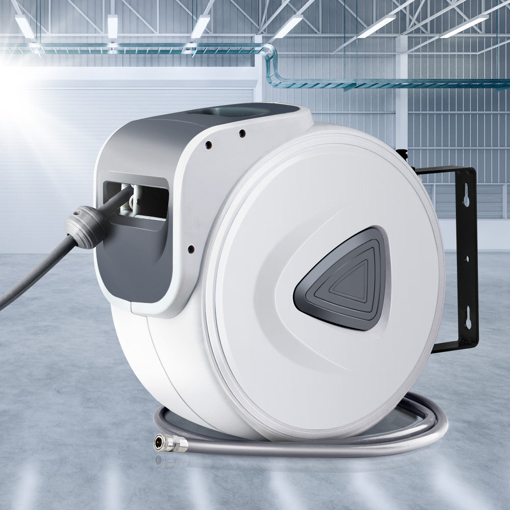 Air Compressors Accessories: Giantz Air Hose Reel 20m Retractable Rewind Swivel Wall Mount Compressor Garage