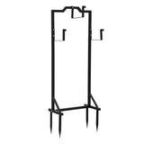 Garden Hoses: Green Fingers Garden Hose Holder Metal Portable Freestanding Hose Stand 4 Spikes Black