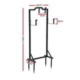 Garden Hoses: Green Fingers Garden Hose Holder Metal Portable Freestanding Hose Stand 4 Spikes Black