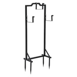 Garden Hoses: Green Fingers Garden Hose Holder Metal Portable Freestanding Hose Stand 4 Spikes Black