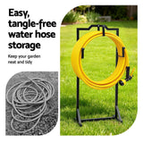 Garden Hoses: Green Fingers Garden Hose Holder Metal Portable Freestanding Hose Stand 4 Spikes Black