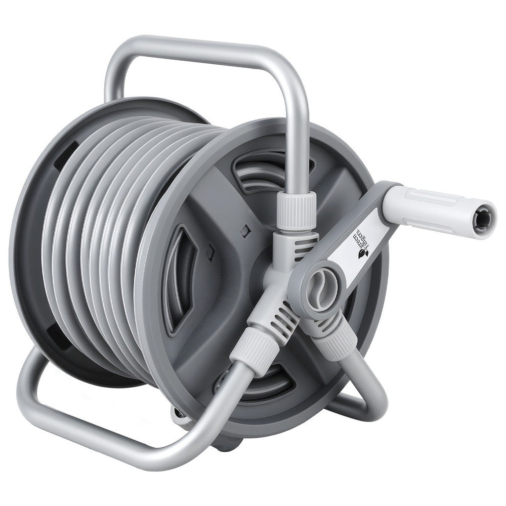 Garden Hoses: Green Fingers 20m Retractable Garden Hose Reel Heavy Duty 1/2" Hose Auto Rewind