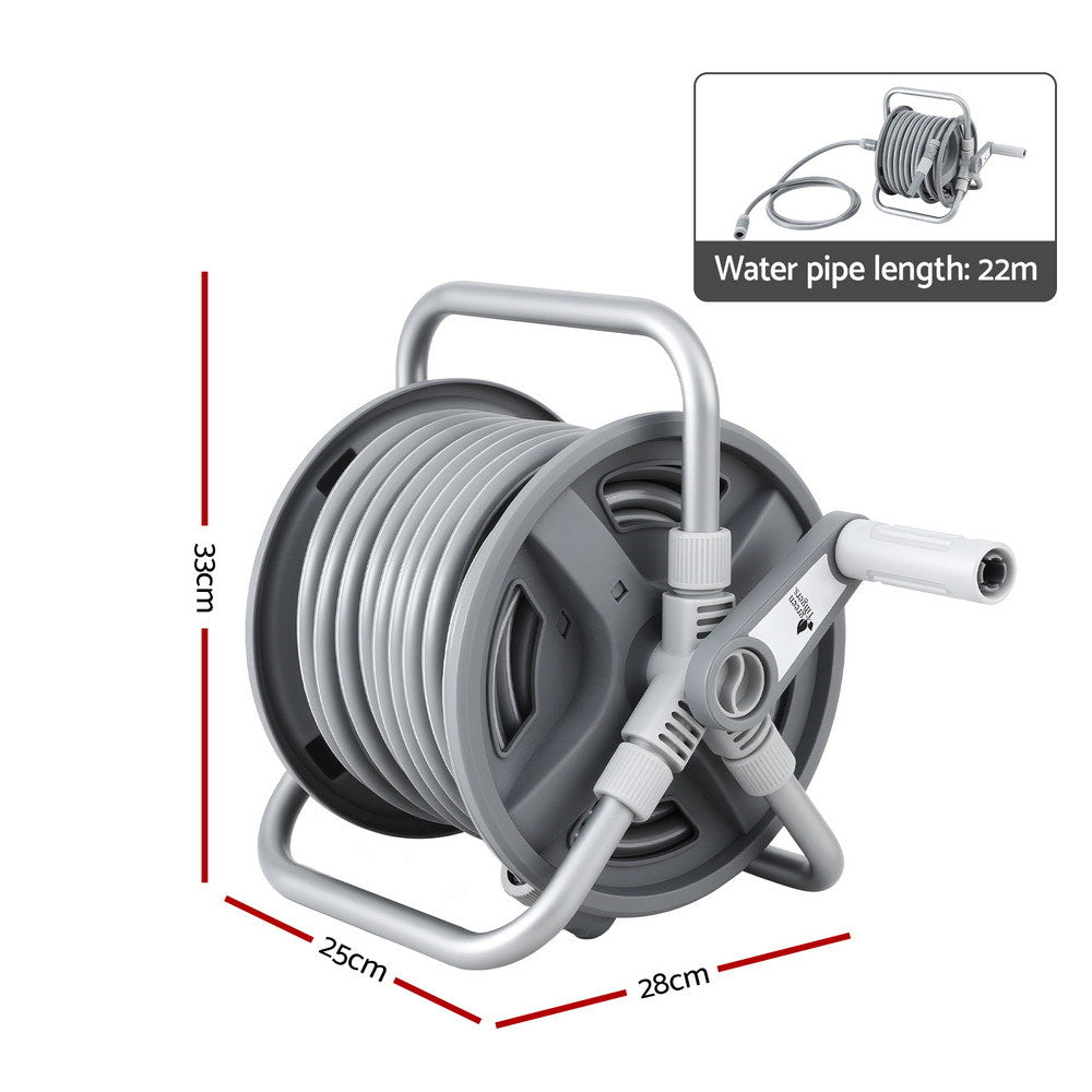 Garden Hoses: Green Fingers 20m Retractable Garden Hose Reel Heavy Duty 1/2" Hose Auto Rewind
