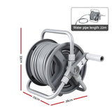 Garden Hoses: Green Fingers 20m Retractable Garden Hose Reel Heavy Duty 1/2" Hose Auto Rewind