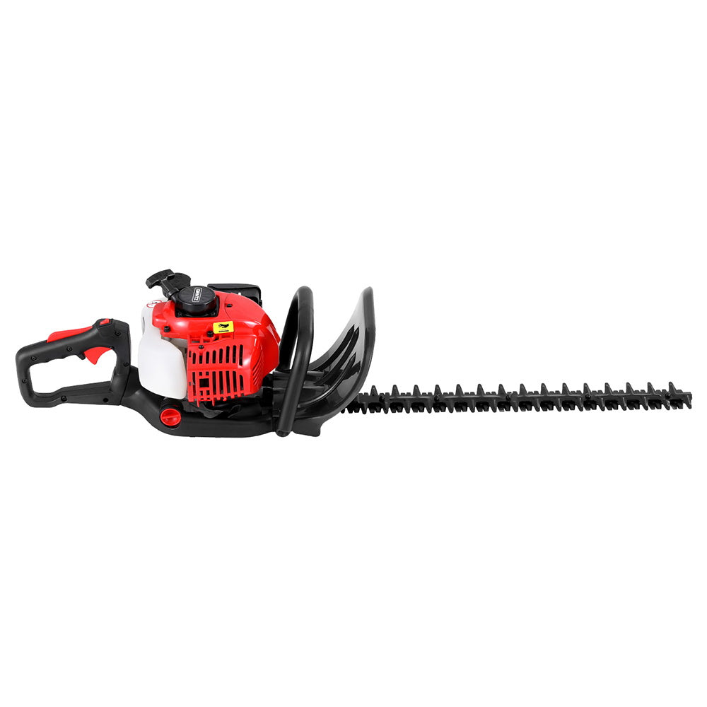 Chainsaws: Giantz 25.4CC Petrol Hedge Trimmer 24" Dual Blade Tree Grass Garden Tool