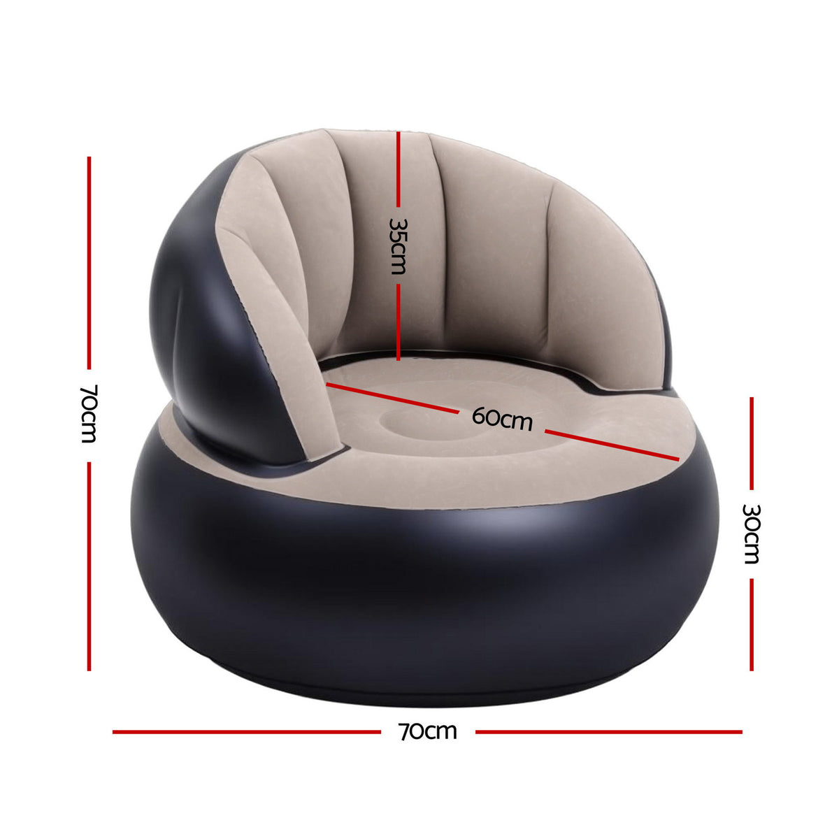 Gardeon Inflatable Chair Blow Up Folding Air Chairs Sofa for Camping with Pump