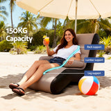 Outdoor Sofas & Lounge Sets: Gardeon Inflatable Chair Sun Lounger Blow Up Folding Air Chairs Sofa for Camping with Pump