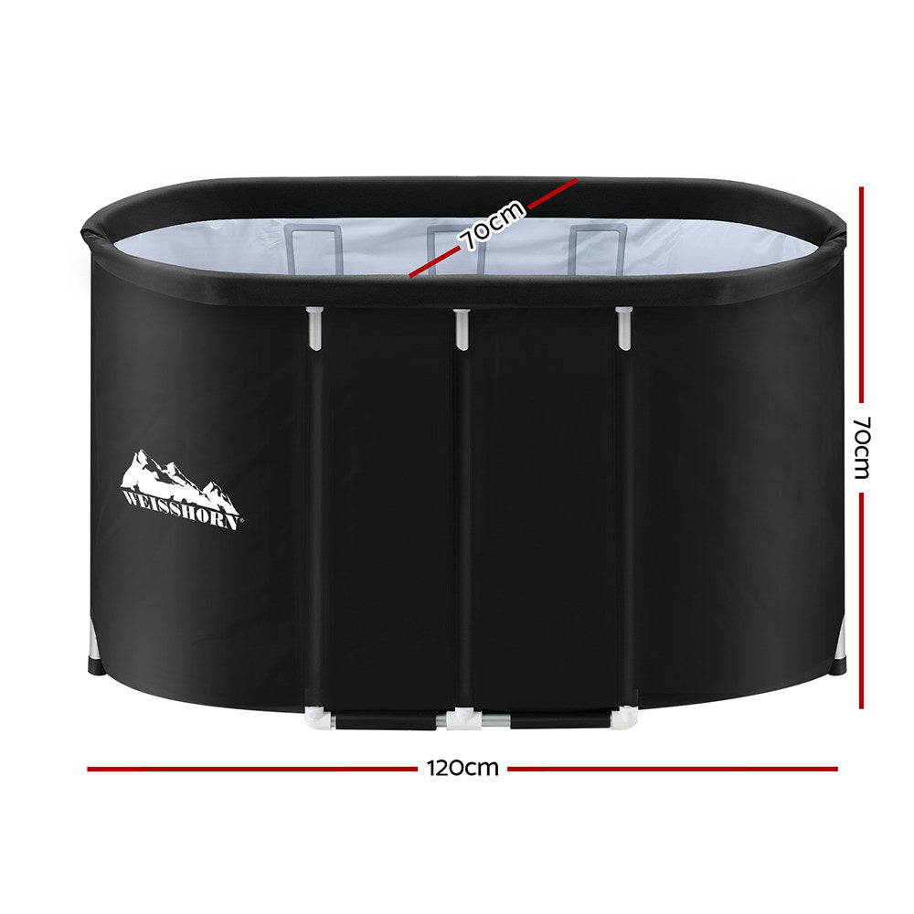 Bathtubs: Weisshorn Portable Ice Bath Tub 120x70X70CM Inflatable Cold Water Folding Bathtub Spa Massage