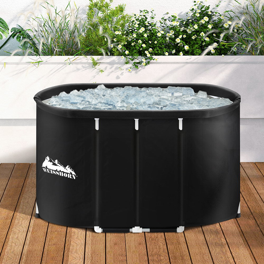 Bathtubs: Weisshorn Portable Ice Bath Tub 120x70X70CM Inflatable Cold Water Folding Bathtub Spa Massage