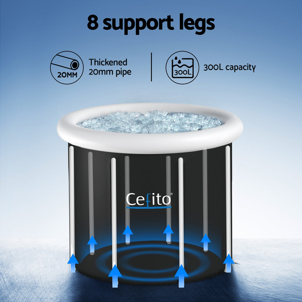Bathtubs: Weisshorn Portable Ice Bath Tub 70X80CM Inflatable Folding Bathtub Spa Massage