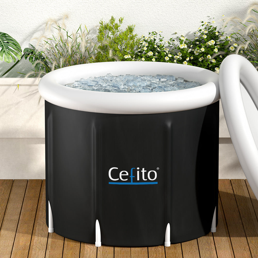 Bathtubs: Weisshorn Portable Ice Bath Tub 70X80CM Inflatable Folding Bathtub Spa Massage