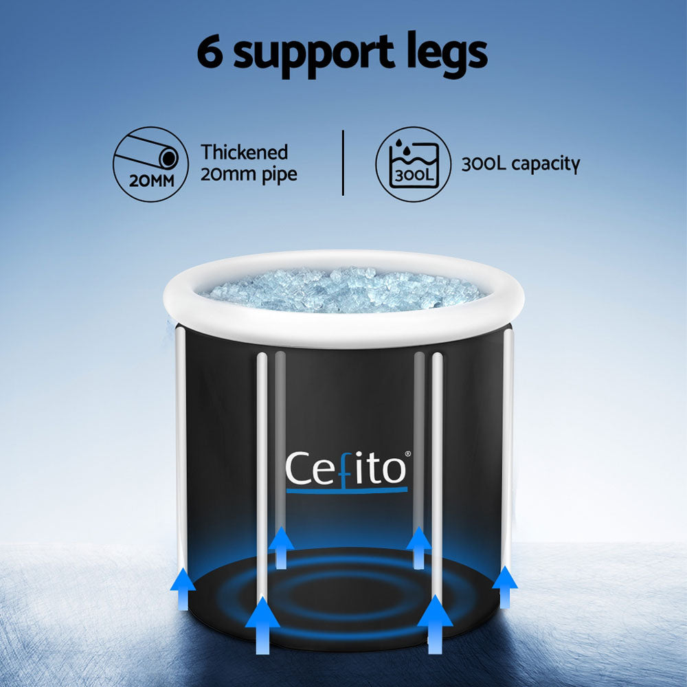 Bathtubs: Weisshorn Portable Ice Bath Tub 75X75CM Inflatable Folding Bathtub Spa Massage