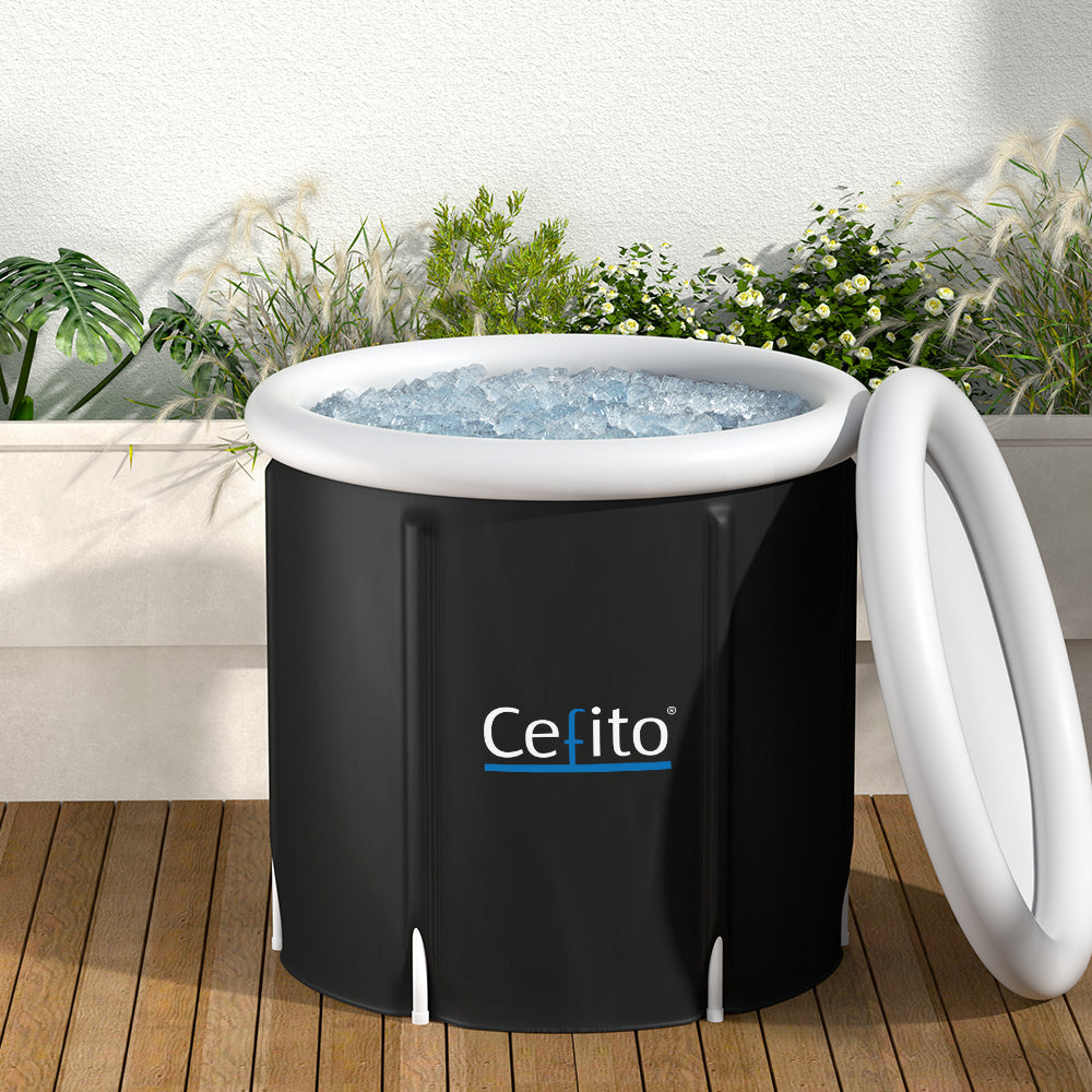 Bathtubs: Weisshorn Portable Ice Bath Tub 75X75CM Inflatable Folding Bathtub Spa Massage