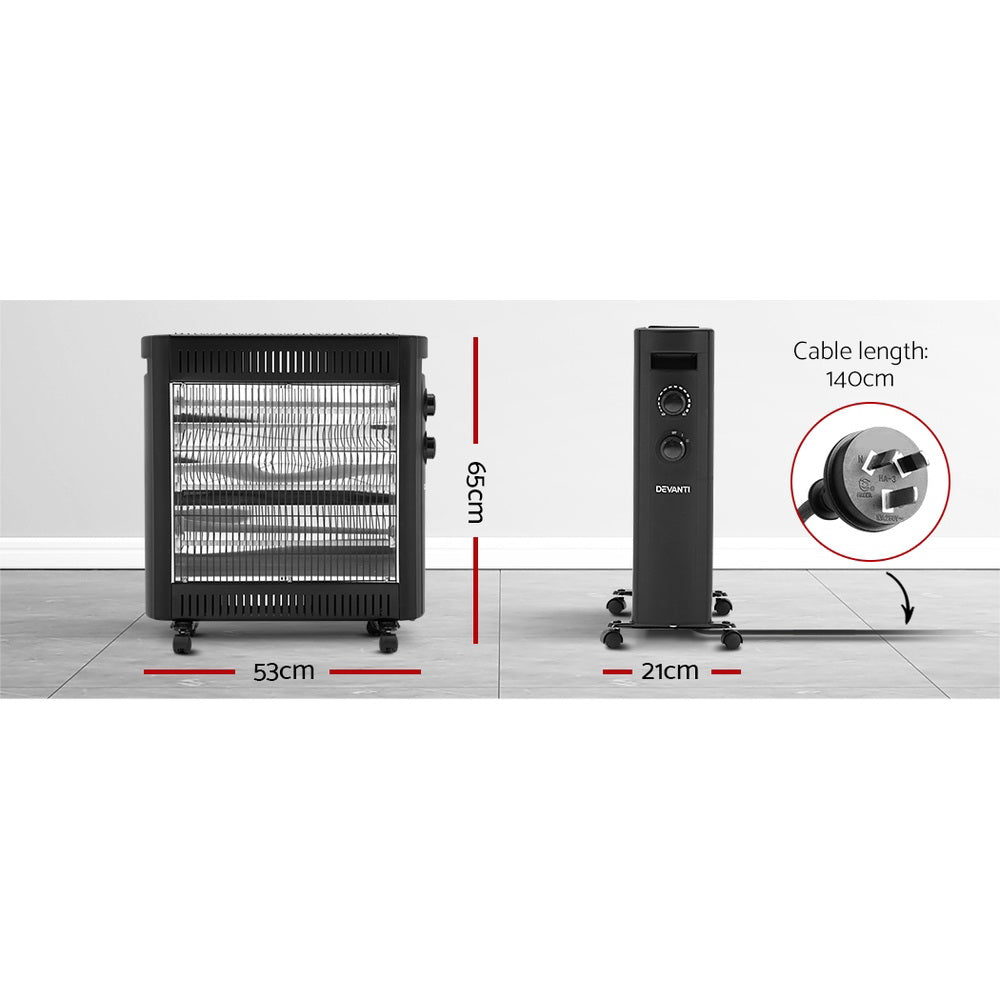 Electric Heaters: Devanti 2200W Infrared Heater Radiant Heaters