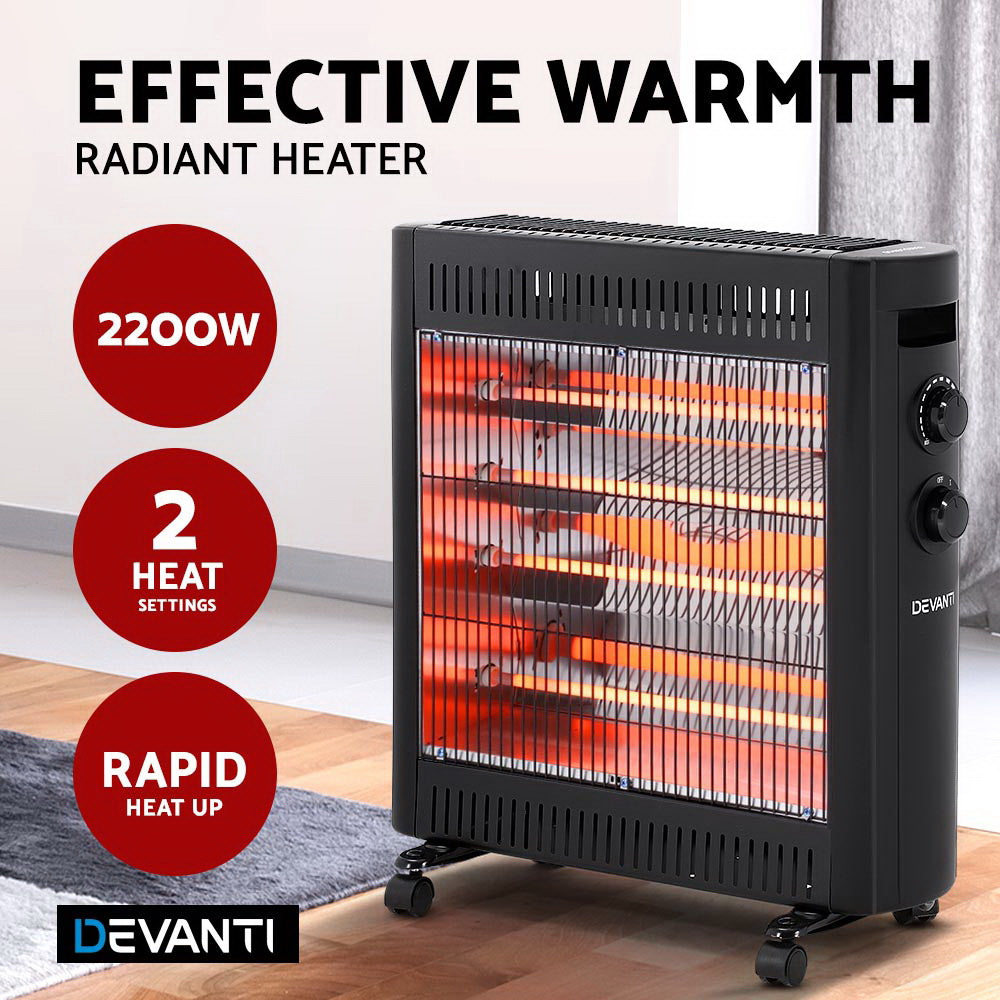 Electric Heaters: Devanti 2200W Infrared Heater Radiant Heaters