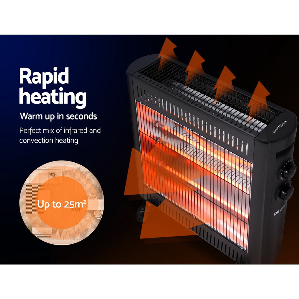 Electric Heaters: Devanti 2200W Infrared Heater Radiant Heaters