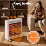 Patio Heaters: Devanti 2200W Infrared Radiant Heater Portable Electric Space Heating White