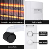 Patio Heaters: Devanti 2200W Infrared Radiant Heater Portable Electric Space Heating White