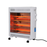 Patio Heaters: Devanti 2200W Infrared Radiant Heater Portable Electric Space Heating White