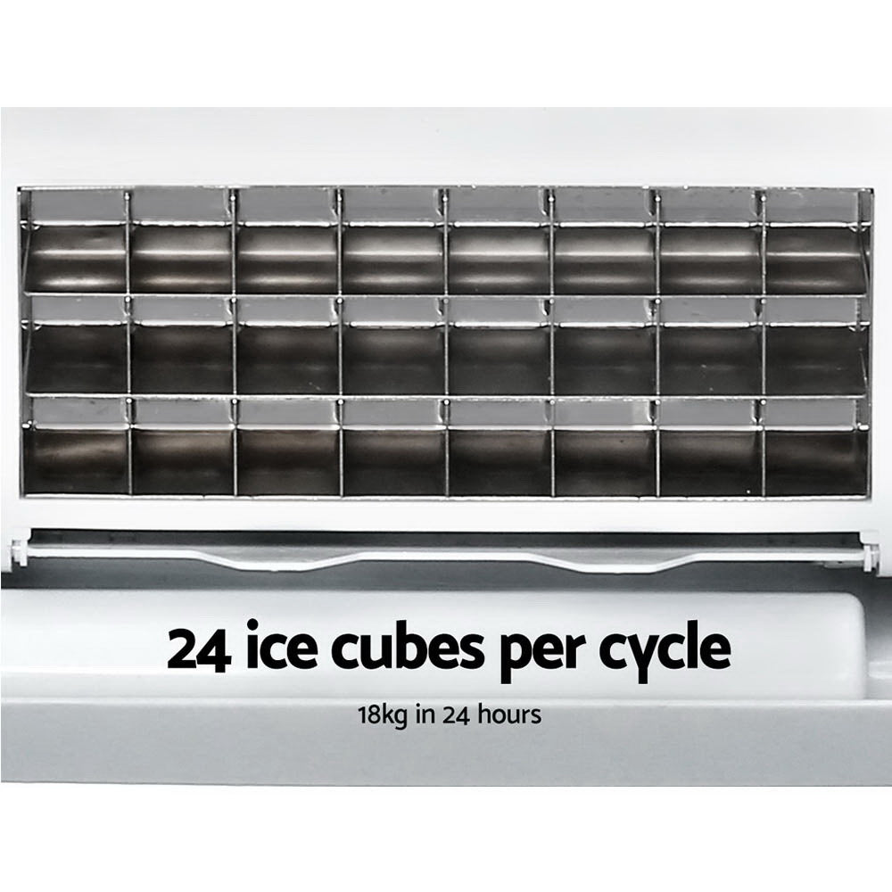 Ice Makers: Devanti 18kg Ice Maker Machine Stainless Steel