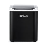 Ice Makers: Devanti Ice Maker Machine Portable 12kg Countertop w/Self Cleaning 1.2L Black