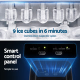 Ice Makers: Devanti Ice Maker Machine Portable 12kg Countertop w/Self Cleaning 1.2L Black