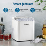 Ice Makers: Devanti Ice Maker Machine Portable 12kg Countertop w/Self Cleaning 1.2L White