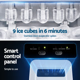 Ice Makers: Devanti Ice Maker Machine Portable 12kg Countertop w/Self Cleaning 1.2L White