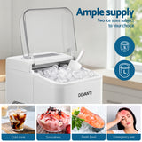 Ice Makers: Devanti Ice Maker Machine Portable 12kg Countertop w/Self Cleaning 1.2L White