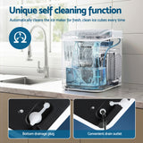 Ice Makers: Devanti Ice Maker Machine Portable 12kg Countertop w/Self Cleaning 1.2L White