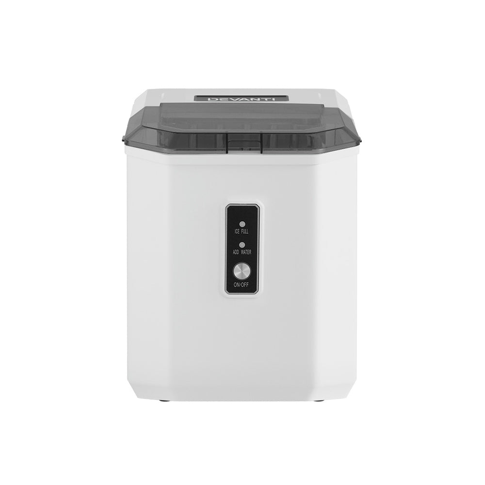 Ice Makers: Devanti 12kg Ice Maker Machine Portable Ice Cube Tray Bar Countertop 2L Black
