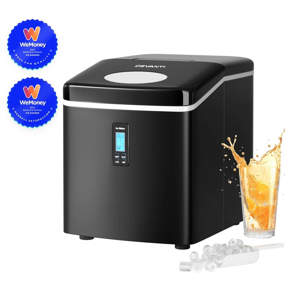 Ice Makers: Devanti 15kg Ice Maker Machine Black
